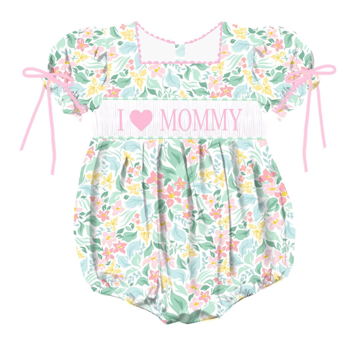 I Love Mommy Custom Name Smock Collection (Girls)