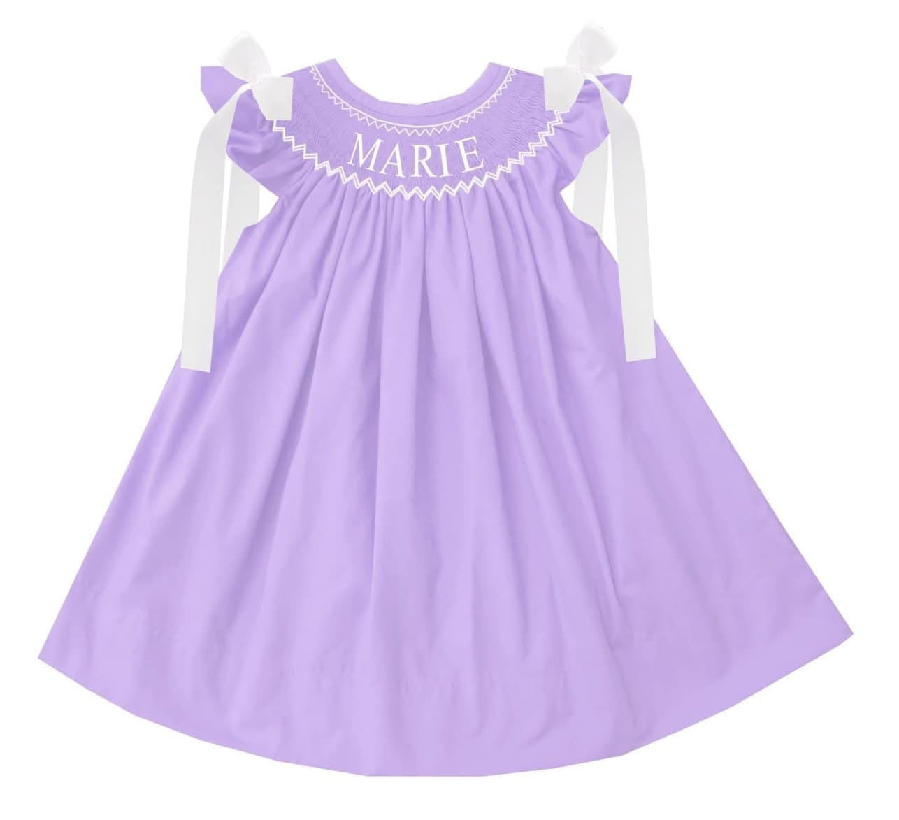 Spring Pastels Custom Name Smock Collection (Purple)