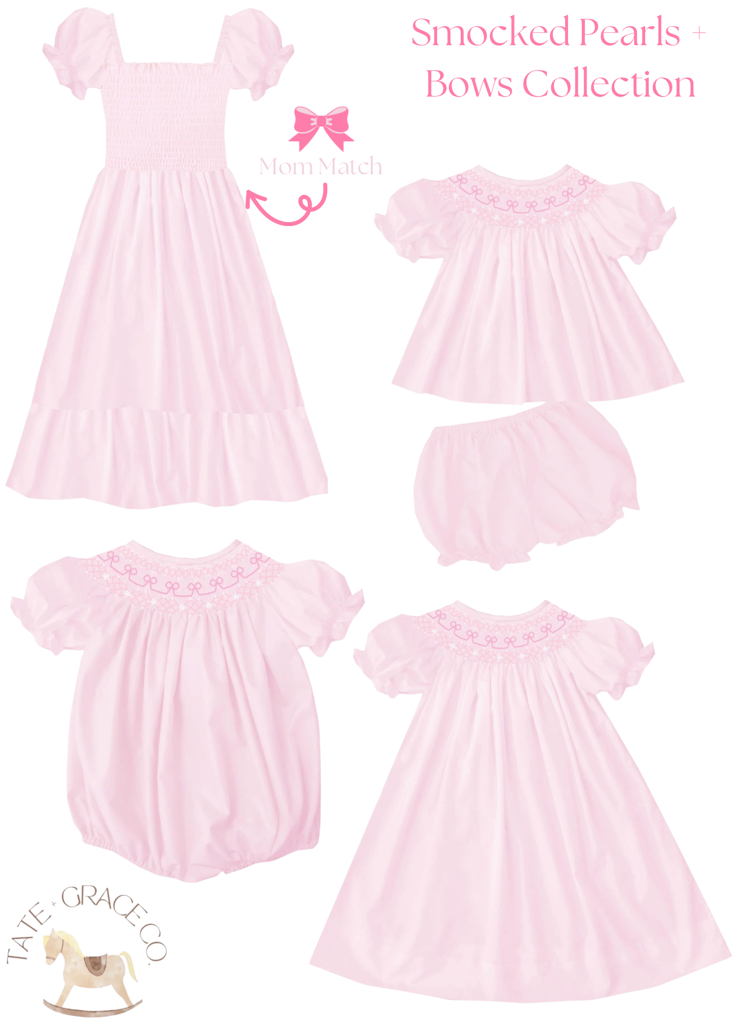 Sweet Bows + Pearls Smocked Collection