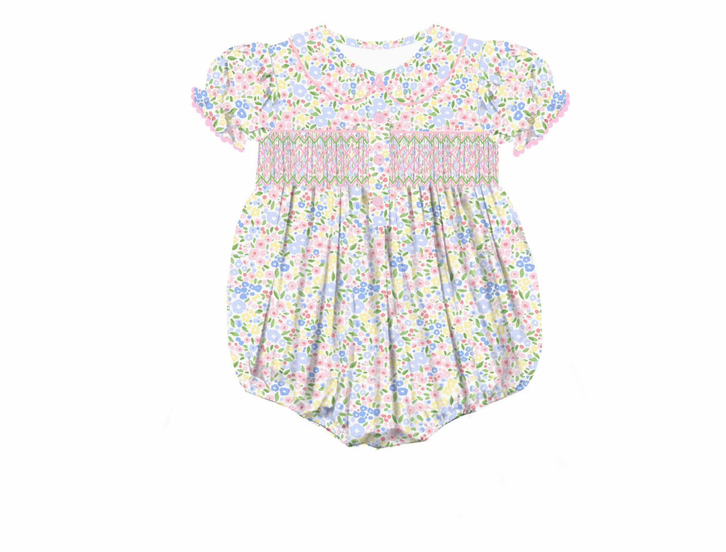 Scarlett’s Floral Geometric Smocked Collection